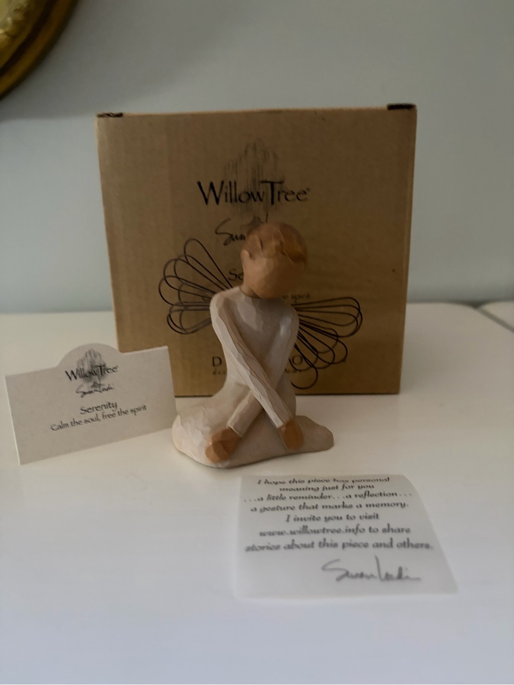 Willow Tree Serenity Figurine - Cream and Tan Accents